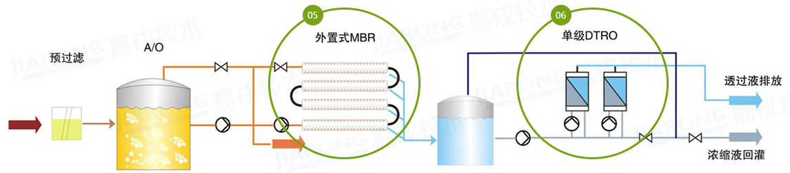 垃圾滲濾液處理工藝，單級DTRO工藝